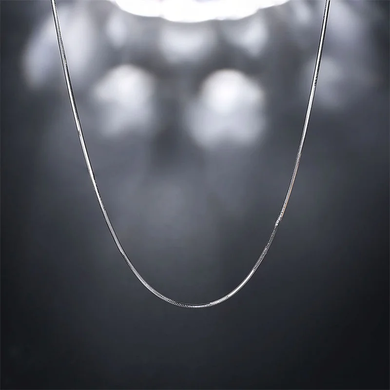 V.YA 45CM Real 925 Sterling Silver Snake Chains Long Silver Chain Adjustable Slim Necklaces Fit For Pendant Charm For Women
V.YA 45CM Real 925 Sterling Silver Snake Chains Long Silver Chain Adjustable Slim Necklaces Fit For Pendant Charm For Women