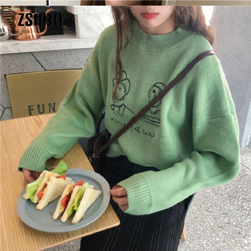 Autumn new Korean ins fashion cartoon casual sweater sweater female chic Harajuku loose head O-neck solid color female sweater
Autumn new Korean ins fashion cartoon casual sweater sweater female chic Harajuku loose head O-neck solid color female sweater