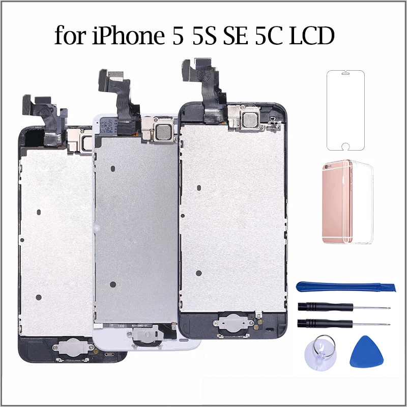 AAA++ LCD For iPhone 5 5s Display Full Set Digitizer Assembly Touch Screen Replacement Module with Front Camera and Home Button
AAA++ LCD For iPhone 5 5s Display Full Set Digitizer Assembly Touch Screen Replacement Module with Front Camera and Home Button