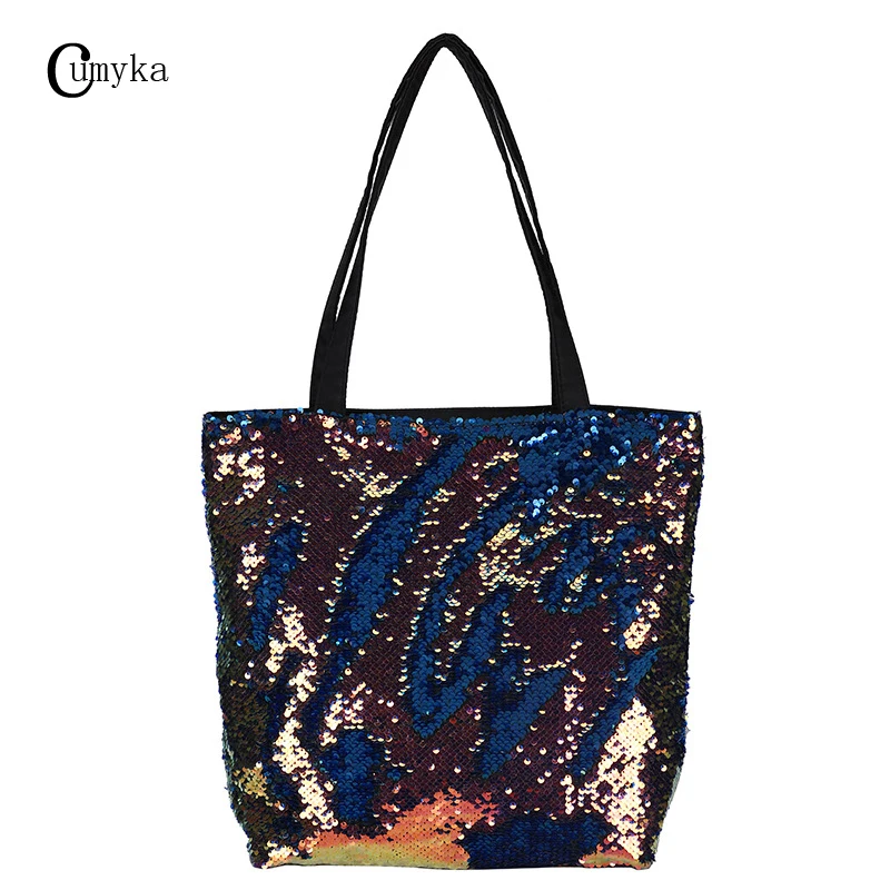CUMYKA New Fashion Sequins Women Tote Gradient Color Large Shouler Bags Personality DIY Lady Bags For Women 2019 Handbags Soft
CUMYKA New Fashion Sequins Women Tote Gradient Color Large Shouler Bags Personality DIY Lady Bags For Women 2019 Handbags Soft