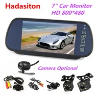 Reverse Parking system.7 inch TFT LCD Screen Car Monitor rearview mirror+ Night Vision Rearview camera optional image