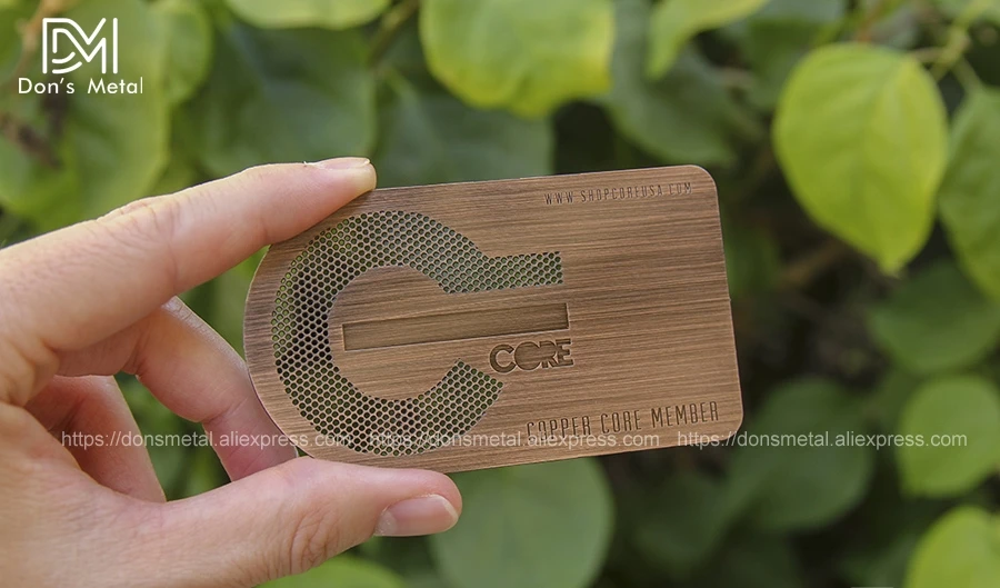 Red bronze stainless steel card metal membership card plating metal card custom stainless steel business card 