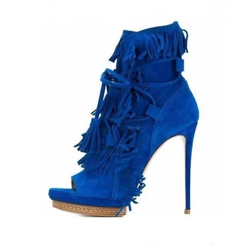 High Quality Sexy Peep Toe Platform Ankle Boots Fringed Lace Up High Gladiator Sandals High Heels Fashion Boots For Women
High Quality Sexy Peep Toe Platform Ankle Boots Fringed Lace Up High Gladiator Sandals High Heels Fashion Boots For Women