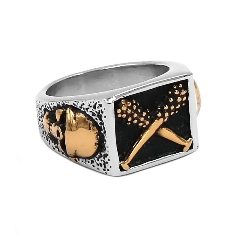 Gold Double Baseball Skull Ring Stainless Steel Jewelry Fashion Skull Motor Biker Mens Boys Ring Wholesale SWR0818
Gold Double Baseball Skull Ring Stainless Steel Jewelry Fashion Skull Motor Biker Mens Boys Ring Wholesale SWR0818
