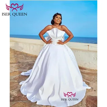 Big Bow Pure White Satin Wedding Dress 2020 New Crystal Beading Ruched Simple Plus Size Wedding Gown Pure White w0600
Big Bow Pure White Satin Wedding Dress 2020 New Crystal Beading Ruched Simple Plus Size Wedding Gown Pure White w0600