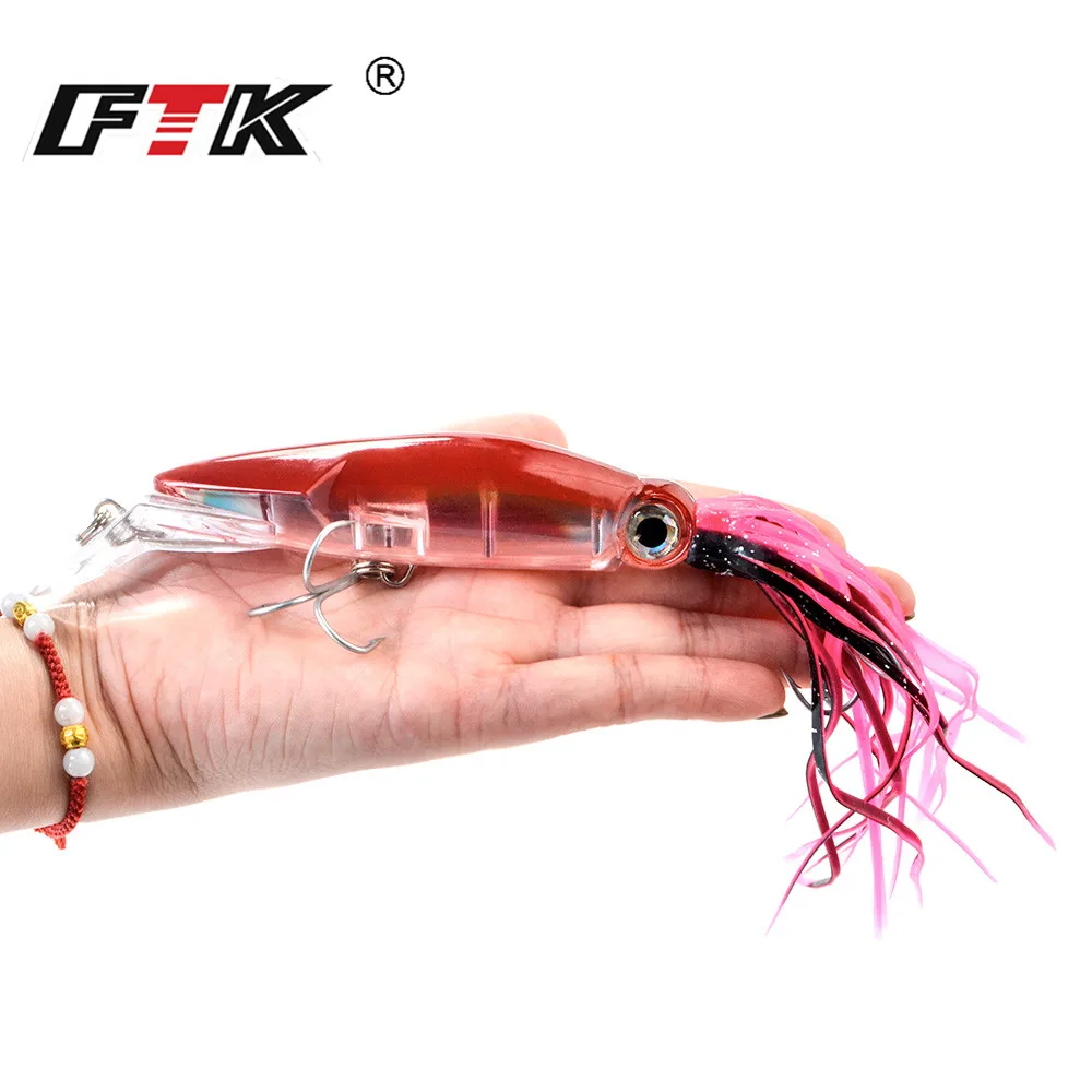 FTK Squid Hook High-carbon steel 1pcs Hard Fishing Lure Fish Bait 18CM-19.5G 23CM-38.5G 6Color Octopus Crank For Artificial
FTK Squid Hook High-carbon steel 1pcs Hard Fishing Lure Fish Bait 18CM-19.5G 23CM-38.5G 6Color Octopus Crank For Artificial
