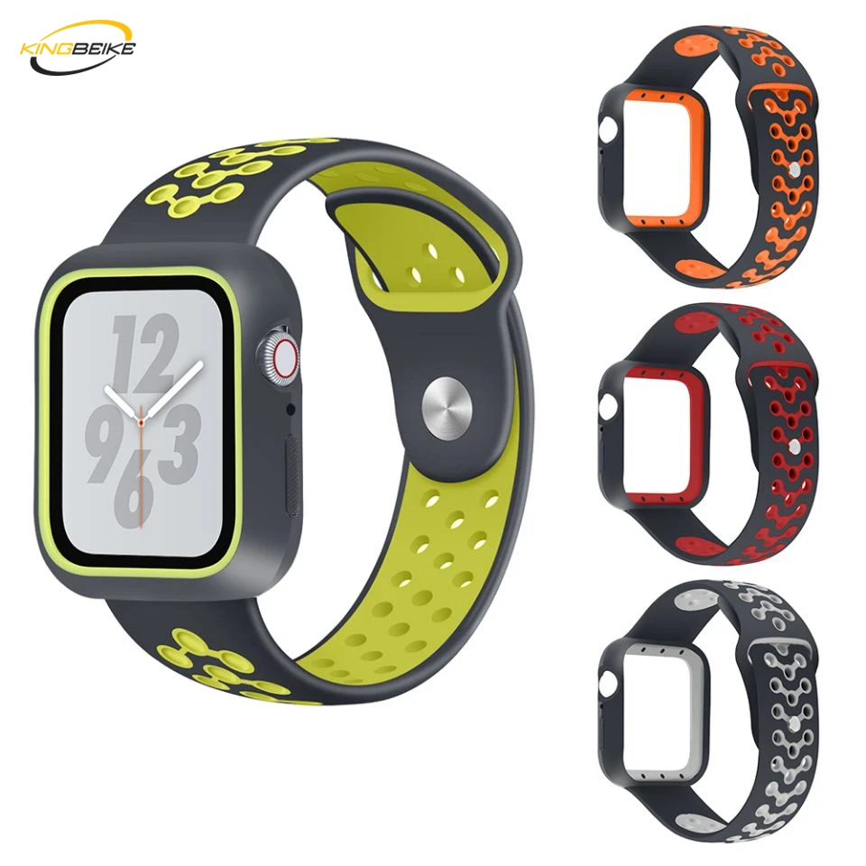 KINGBEIKE 5 Colors Sport Silicone Watchband+Frame For Apple Watch Series 4 Band iWatch 40mm/44mm Replacement Bracelet Strap
KINGBEIKE 5 Colors Sport Silicone Watchband+Frame For Apple Watch Series 4 Band iWatch 40mm/44mm Replacement Bracelet Strap