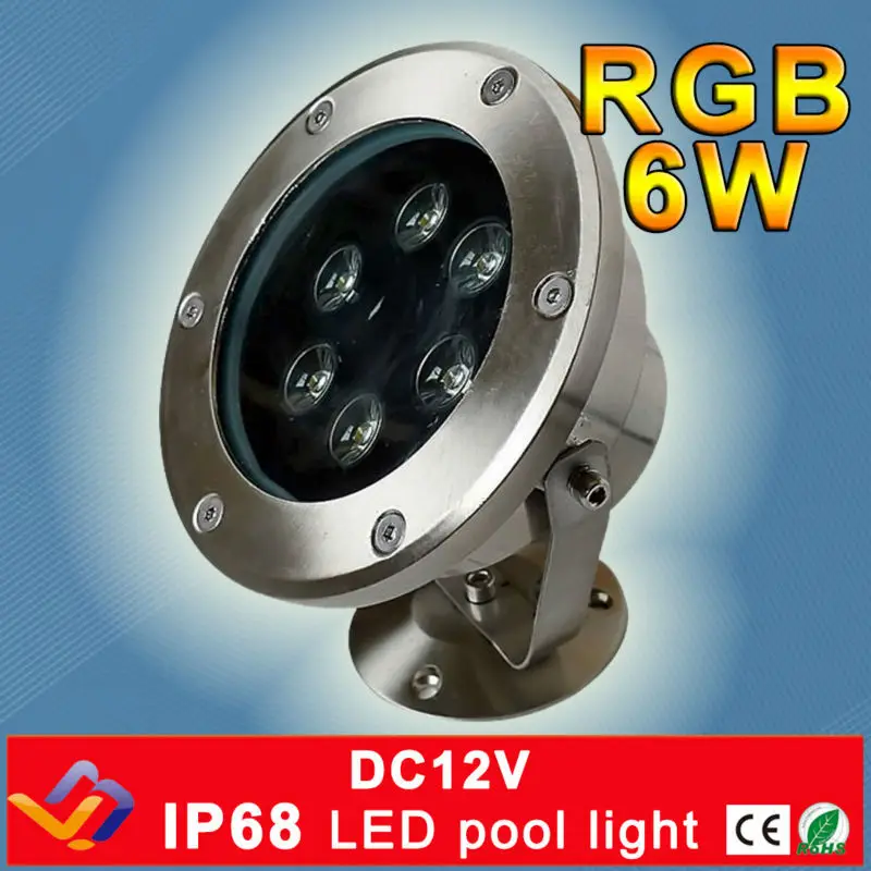RGB LED Pool Light IP68 DC12V 6W Stainless Steel LED Underwater Light Swimming Pool Led Light for Fountain Pond Swimming Pool
RGB LED Pool Light IP68 DC12V 6W Stainless Steel LED Underwater Light Swimming Pool Led Light for Fountain Pond Swimming Pool
