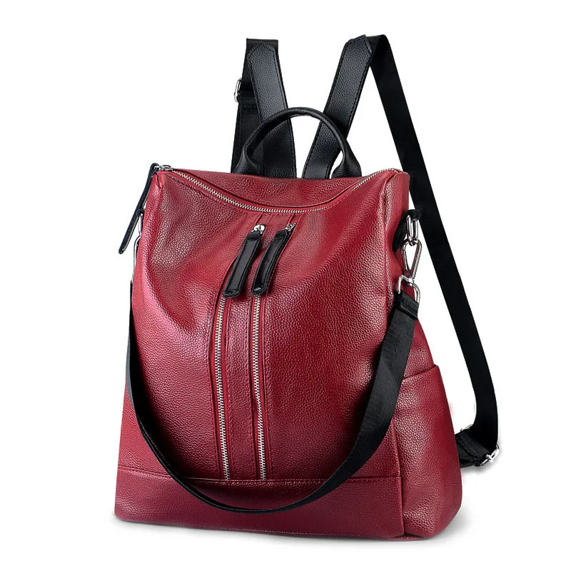 New Multi-functional Women Backpack & Shoulder Bag Synthetic Leather Large Capacity Fashion Ladies Red School Bag Female Purse 
New Multi-functional Women Backpack & Shoulder Bag Synthetic Leather Large Capacity Fashion Ladies Red School Bag Female Purse