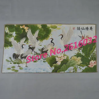 Antique embroidery landscape painting animal auspicious carp figure living room decoration #7789
Antique embroidery landscape painting animal auspicious carp figure living room decoration #7789