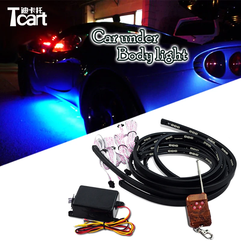 Tcart Auto Led RGB Car Underglow Flexible Strip LED RGB Decorative Atmosphere Lamp Under Tube Underbody System Neon Light Kit
Tcart Auto Led RGB Car Underglow Flexible Strip LED RGB Decorative Atmosphere Lamp Under Tube Underbody System Neon Light Kit