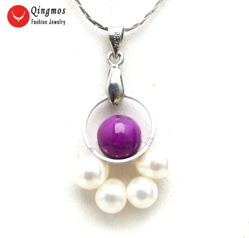 Qingmos Natural Pearl Pendant Necklace for Women with 6-7mm Round White Pearl & 8mm Sugilite Necklace Jewelry 17'' Chokers 6402
Qingmos Natural Pearl Pendant Necklace for Women with 6-7mm Round White Pearl & 8mm Sugilite Necklace Jewelry 17'' Chokers 6402