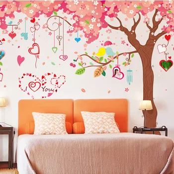 Top XXL Large Size Cartoon Pink Big Tree Colorful Hearts Wall Sticker Home Decor for Kids Room Deacl Wallpaper
Top XXL Large Size Cartoon Pink Big Tree Colorful Hearts Wall Sticker Home Decor for Kids Room Deacl Wallpaper
