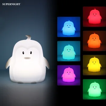 Mini Penguin Night Light 9 Colors LED Light Cute Cartoon Silicone Lamp Bedroom Bedside Lamp for Children Kids Baby Nursery Gift
Mini Penguin Night Light 9 Colors LED Light Cute Cartoon Silicone Lamp Bedroom Bedside Lamp for Children Kids Baby Nursery Gift