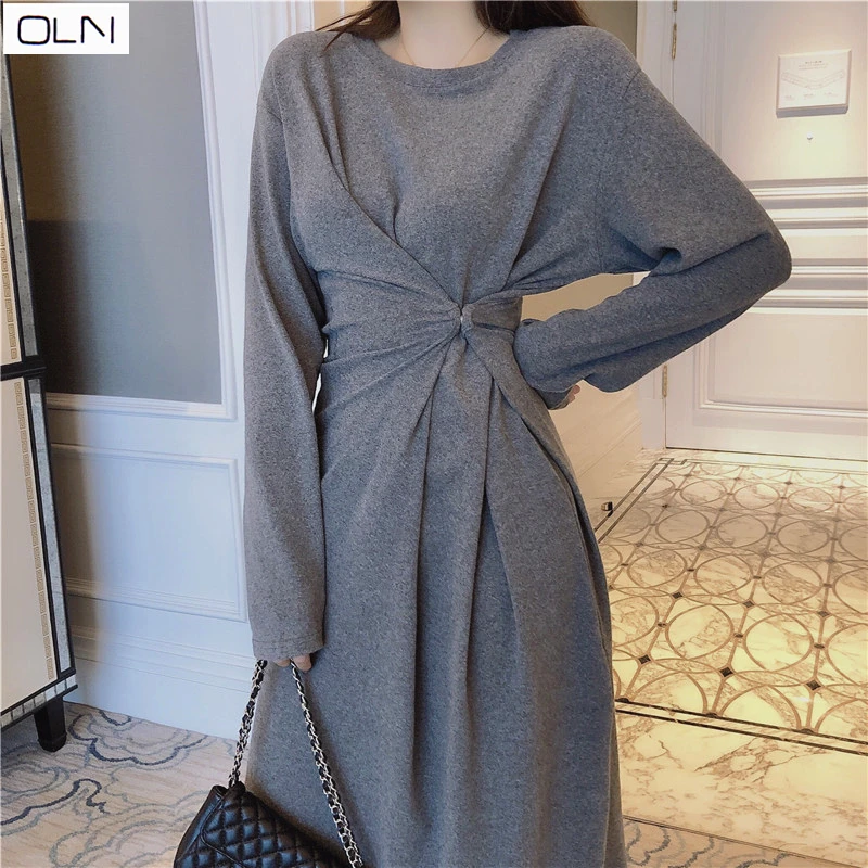 Dress Summer Korean version Vestidos OLN OL show body Hong Kong style waist slim long-sleeved dress
Dress Summer Korean version Vestidos OLN OL show body Hong Kong style waist slim long-sleeved dress
