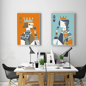 Abstract Poker King and Queen Canvas Paintings Wall Art Nordic Posters Prints Pictures For Living Room Home Decor Drop Shipping
Abstract Poker King and Queen Canvas Paintings Wall Art Nordic Posters Prints Pictures For Living Room Home Decor Drop Shipping
