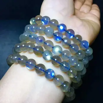 Natural Moonstone Blue Light Crystal Beads Bracelet AAA 8mm
Natural Moonstone Blue Light Crystal Beads Bracelet AAA 8mm