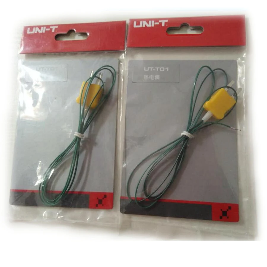 2pcs UNI-T UT-T01 K Type Thermocouple Probe Sensor Multimeter Temperature Probe 40~260 Celsius Degree
2pcs UNI-T UT-T01 K Type Thermocouple Probe Sensor Multimeter Temperature Probe 40~260 Celsius Degree