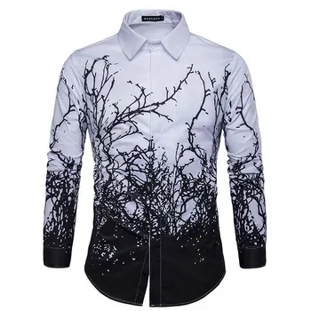 Autumn New Fashion Man Flowers Long Sleeve Shirt 3D Printing Black White Collocation Camisa Masculina Men Shirt High Quality
Autumn New Fashion Man Flowers Long Sleeve Shirt 3D Printing Black White Collocation Camisa Masculina Men Shirt High Quality
