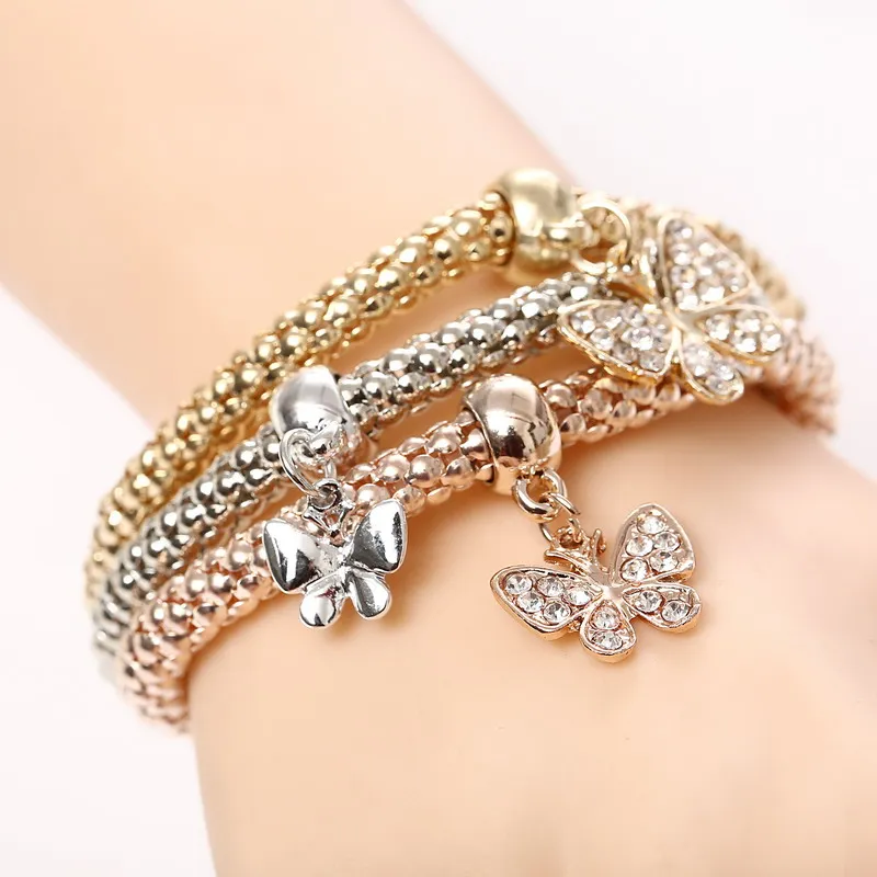 MINHIN Charm Bracelet Butterfly Pendants Jewelry Women's Pretty 3 Pcs Bracelet Set Pulseira Luxury Crystal Gift Bracelets
MINHIN Charm Bracelet Butterfly Pendants Jewelry Women's Pretty 3 Pcs Bracelet Set Pulseira Luxury Crystal Gift Bracelets