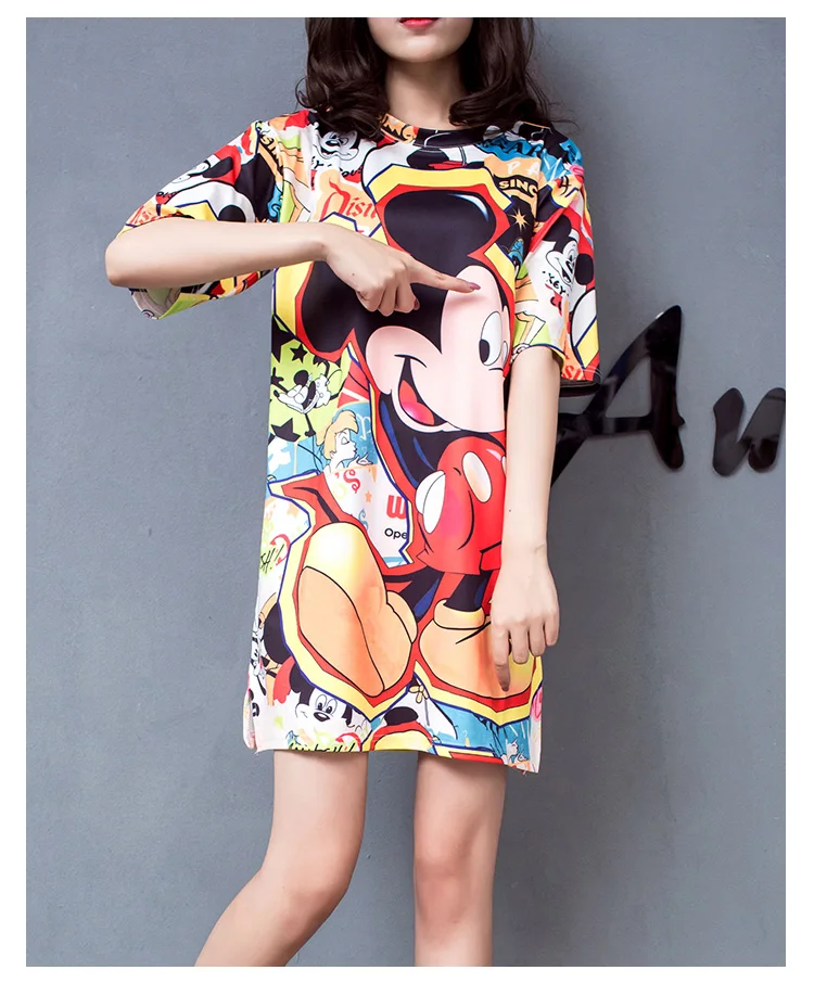 Minnie Mouse Costumes Camo cartoon letters Dresses summer beautiful Female high quality fashion loose large size T-shirt skirt
Minnie Mouse Costumes Camo cartoon letters Dresses summer beautiful Female high quality fashion loose large size T-shirt skirt