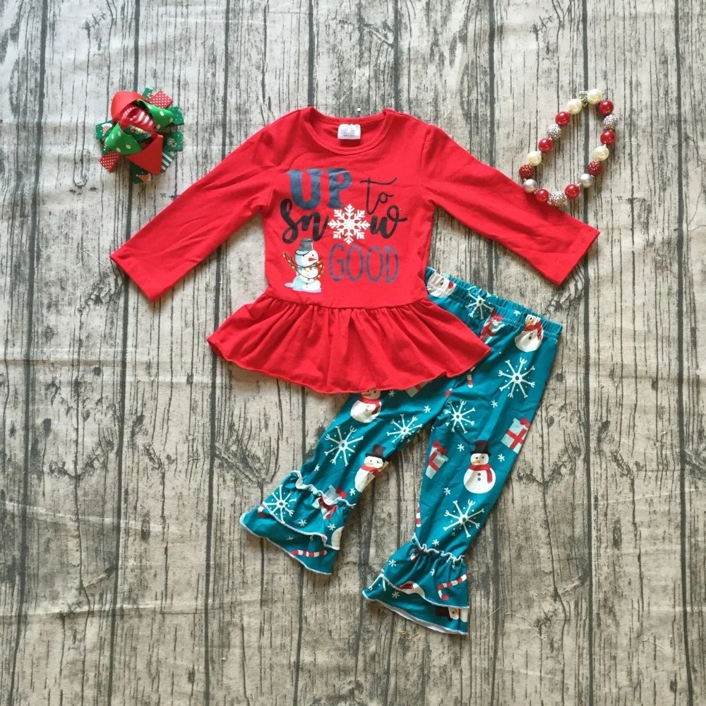 new Christmas baby girls children clothes boutique cotton up to snow good outfits snowman snowflake red jade match accessories
new Christmas baby girls children clothes boutique cotton up to snow good outfits snowman snowflake red jade match accessories