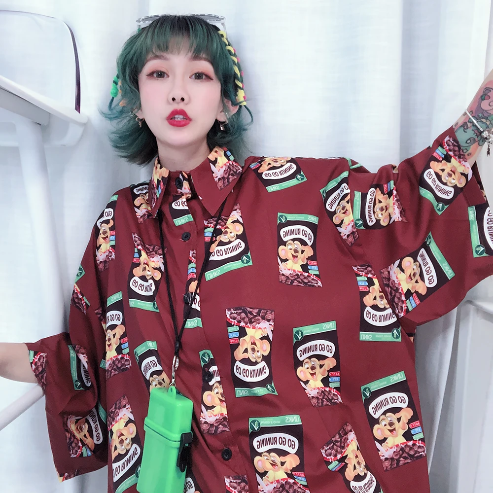 Harajuku Funny Cartoon Ancient Printed Chiffon Girl Neutral Loose Open Shirt Shirts
Harajuku Funny Cartoon Ancient Printed Chiffon Girl Neutral Loose Open Shirt Shirts