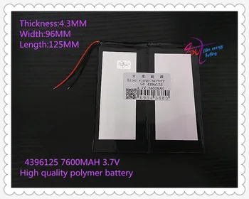 3.7V 7600mAH 4396125 polymer lithium ion / Li-ion battery for tablet pc,power bank,cell phone,speaker 
3.7V 7600mAH 4396125 polymer lithium ion / Li-ion battery for tablet pc,power bank,cell phone,speaker