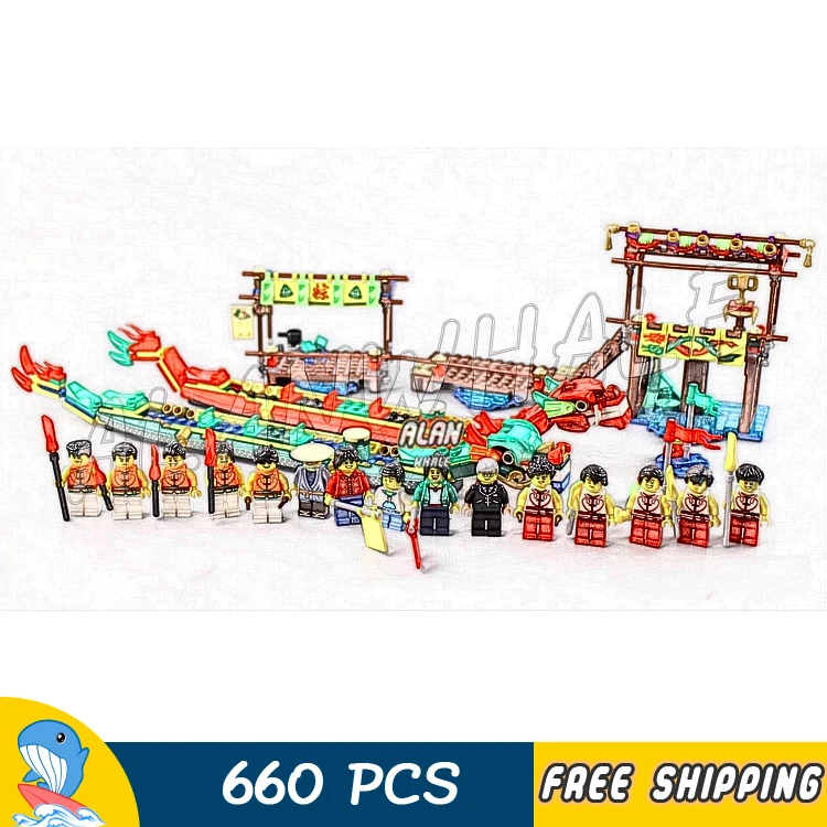660PCS Chinese Dragon Boat Festival Racing Dumpling Bamboo leaves 11141 Figure Building Blocks Toys Compatible
660PCS Chinese Dragon Boat Festival Racing Dumpling Bamboo leaves 11141 Figure Building Blocks Toys Compatible