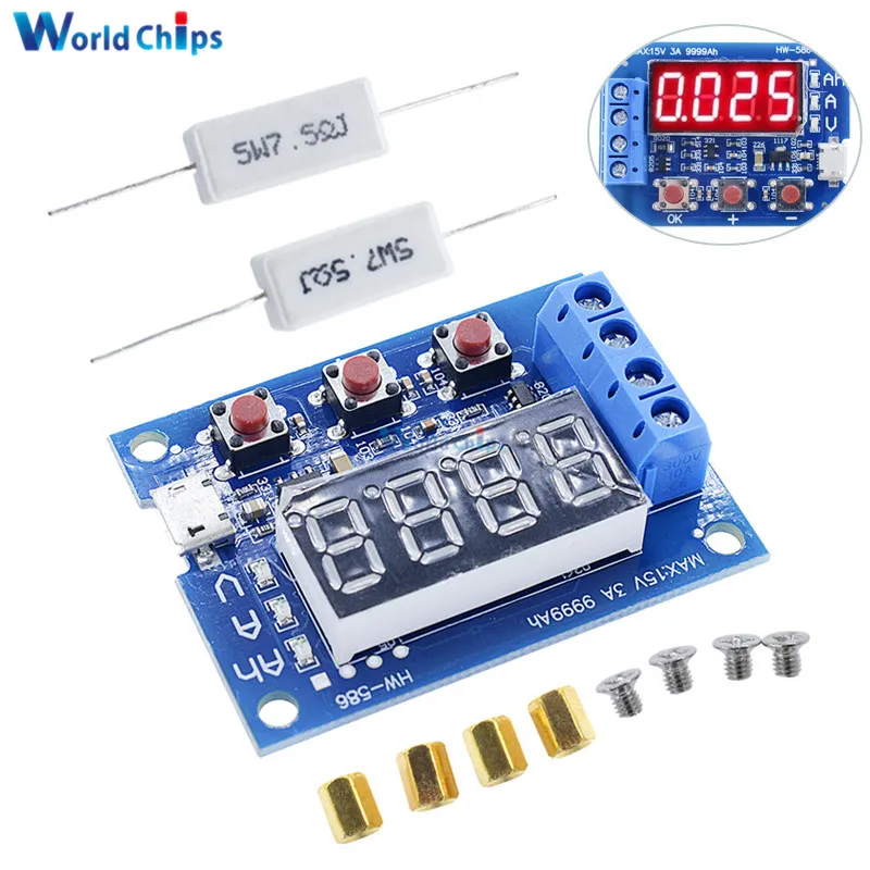 HW-586 ZB2L3 1.2v 12v 18650 Li-ion Lithium Battery Capacity Tester Resistance Lead-acid Battery Capacity Meter Discharge Tester
HW-586 ZB2L3 1.2v 12v 18650 Li-ion Lithium Battery Capacity Tester Resistance Lead-acid Battery Capacity Meter Discharge Tester