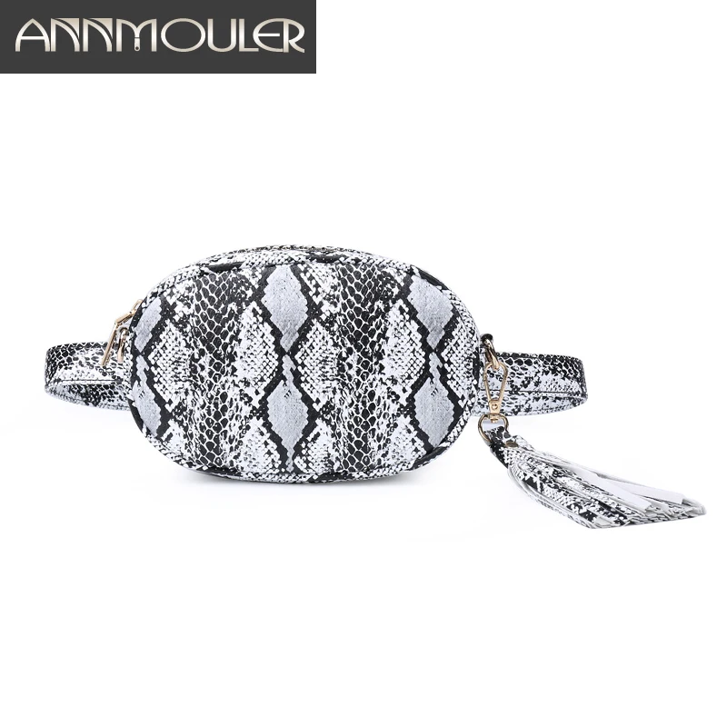 Annmouler Brand Waist Bag for Women Large Capacity Fanny Pack Snake Skin Chest Bag Phone Pouch Tassel Belt Bag for Girls
Annmouler Brand Waist Bag for Women Large Capacity Fanny Pack Snake Skin Chest Bag Phone Pouch Tassel Belt Bag for Girls