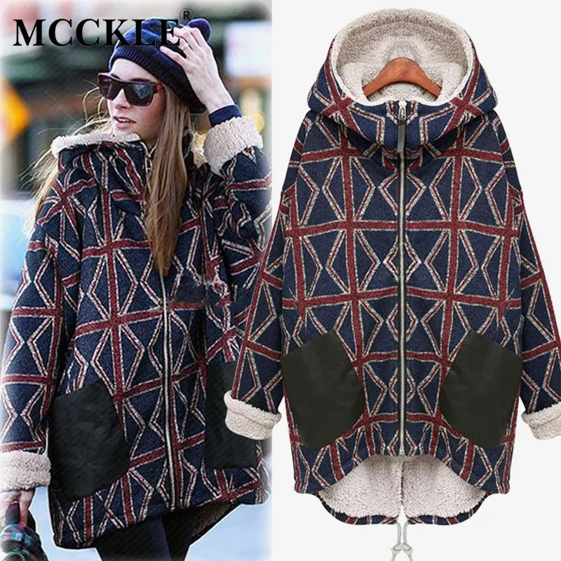 MCCKLE Women's Winter Plus Size Plaid Hooded Parkas 2019 Female Autumn Outwear Ladies Cotton Padded Vintage Jacket Coat
MCCKLE Women's Winter Plus Size Plaid Hooded Parkas 2019 Female Autumn Outwear Ladies Cotton Padded Vintage Jacket Coat