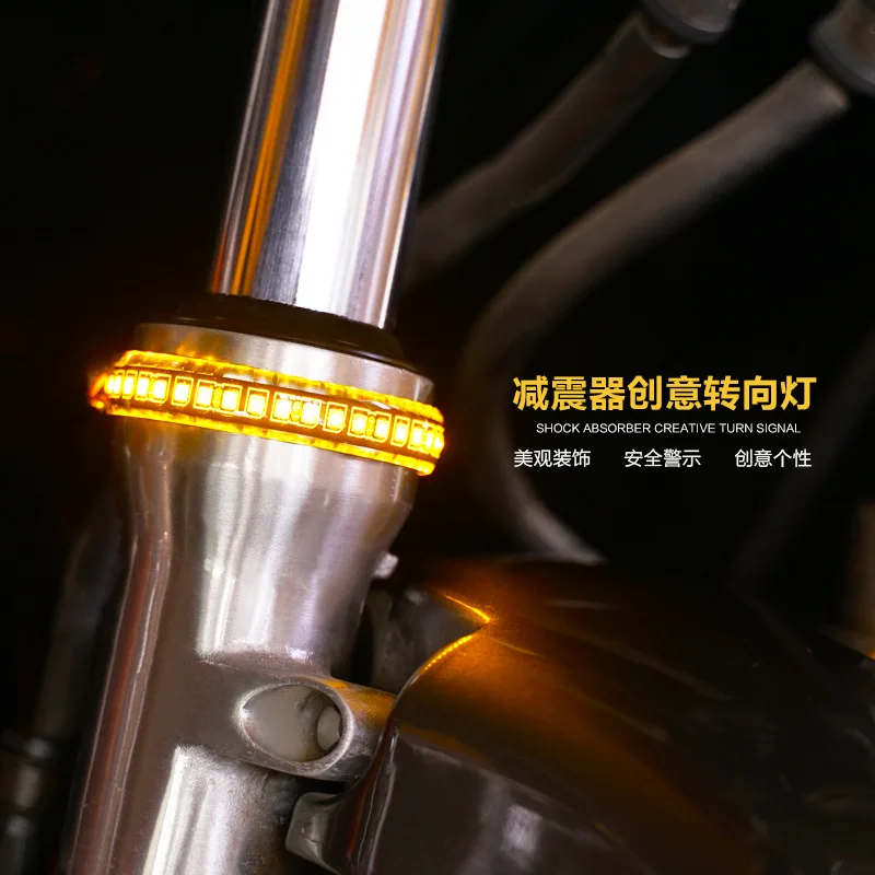 2pcs/1pair Universal LED Fork Light Strips fit all 39mm-41mm Fork Turn Signal Kit & Smoked Lens For Harley Victory Motorcycle
2pcs/1pair Universal LED Fork Light Strips fit all 39mm-41mm Fork Turn Signal Kit & Smoked Lens For Harley Victory Motorcycle