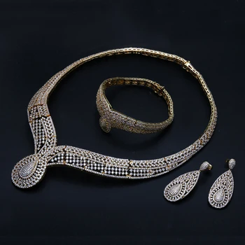 New 2 tone Luxurious large 4pcs jewelry sets Necklace/Bracelet/earrings/free gift ring big wedding bridal big jewellery set
New 2 tone Luxurious large 4pcs jewelry sets Necklace/Bracelet/earrings/free gift ring big wedding bridal big jewellery set