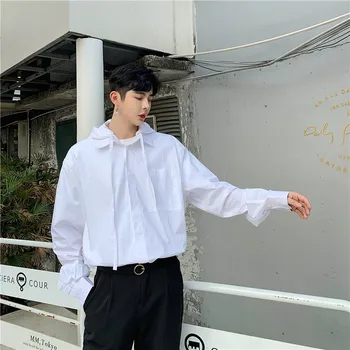 New Male Streetwear Hip Hop Loose White Outerwear Shirt Coat Men Long Sleeve Casual Hooded Shirt
New Male Streetwear Hip Hop Loose White Outerwear Shirt Coat Men Long Sleeve Casual Hooded Shirt