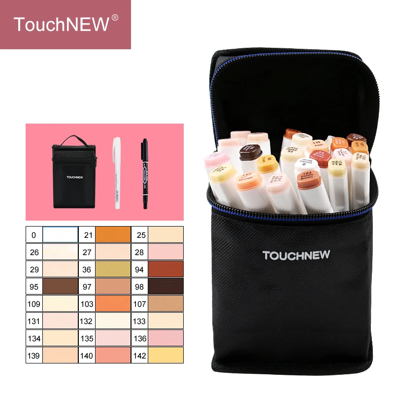 TOUCHNEW 24Color Skin Tone Marker Set-Dual Headed Alcohol Sketch Markers Pen for Drawing Portrait Animation Art Supplies
TOUCHNEW 24Color Skin Tone Marker Set-Dual Headed Alcohol Sketch Markers Pen for Drawing Portrait Animation Art Supplies