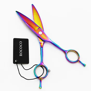 6.0 inch Downward Curved Hair Scissor Stainless Steel Willow Damascus Leaf Cut Shears Professional Hairdressing Scissors Rainbow
6.0 inch Downward Curved Hair Scissor Stainless Steel Willow Damascus Leaf Cut Shears Professional Hairdressing Scissors Rainbow