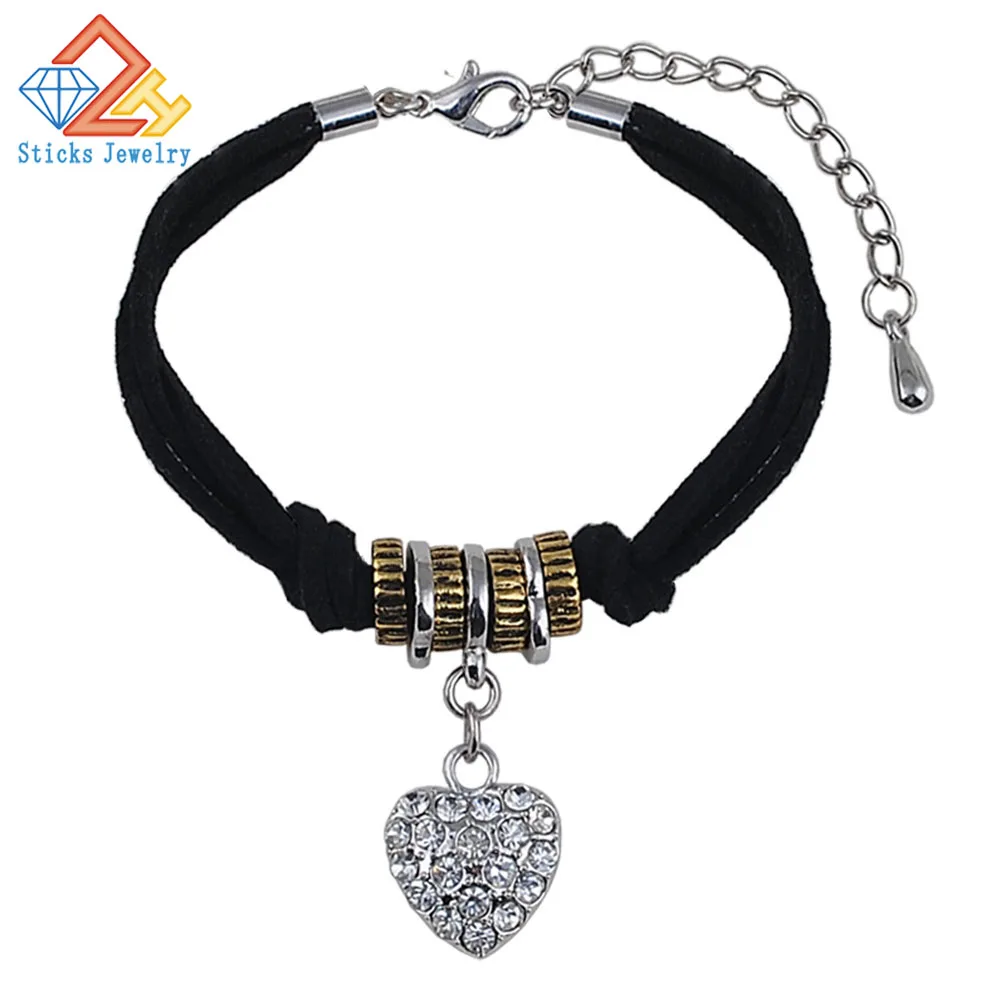 Crystal Heart Bracelets Fashion Jewelry Love Shiny Charm Bracelets for Woman Romantic
Crystal Heart Bracelets Fashion Jewelry Love Shiny Charm Bracelets for Woman Romantic