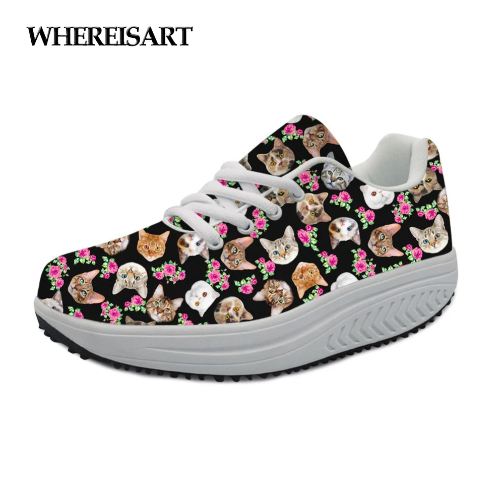 WHEREISART Women Swing Shoes Cute Animals Cats Printing Platform Sneakers Height Increasing Spring Breathable Walking Moccasins
WHEREISART Women Swing Shoes Cute Animals Cats Printing Platform Sneakers Height Increasing Spring Breathable Walking Moccasins