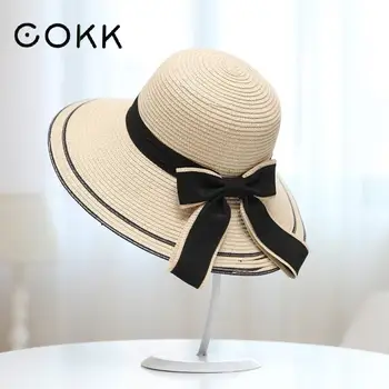 COKK Sun Hat Big Black Bow Summer Hats For Women Foldable Straw Beach Panama Hat Visor Wide Brim Femme Female New
COKK Sun Hat Big Black Bow Summer Hats For Women Foldable Straw Beach Panama Hat Visor Wide Brim Femme Female New