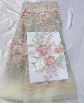 3D flower lace tulle fabric African lace fabrics french High Quality bridal beaded with stones nigerian lace For Wedding Dress
3D flower lace tulle fabric African lace fabrics french High Quality bridal beaded with stones nigerian lace For Wedding Dress