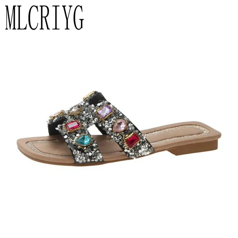 2019 New Fashion Summer Women Slippers Flat Heels Full of Crystal Shoes Woman Non-slip Sexy Ladies Diamond Wild Flip Flops
2019 New Fashion Summer Women Slippers Flat Heels Full of Crystal Shoes Woman Non-slip Sexy Ladies Diamond Wild Flip Flops