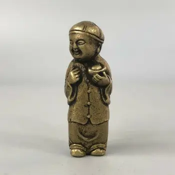 Rare Chinese Antique Collectible Old Brass Handwork Luck Child Hold Ingot Statue
Rare Chinese Antique Collectible Old Brass Handwork Luck Child Hold Ingot Statue