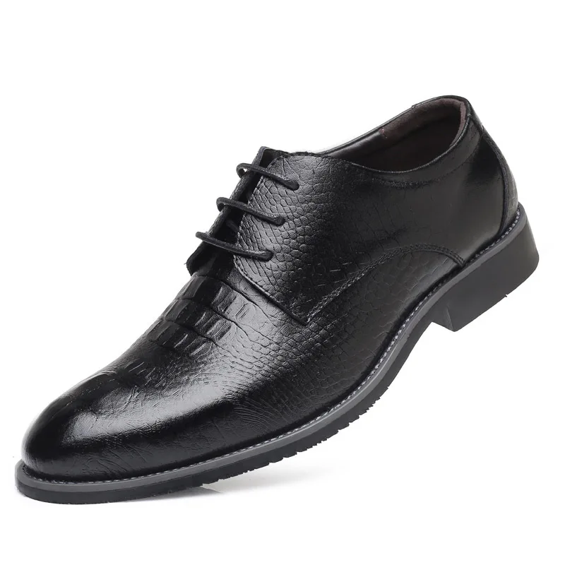 Men's Spring Large Size Crocodile Pattern Business Dress Leather Shoes Fashion Breathable Fashion Genuine Leather Wedding Shoes
Men's Spring Large Size Crocodile Pattern Business Dress Leather Shoes Fashion Breathable Fashion Genuine Leather Wedding Shoes