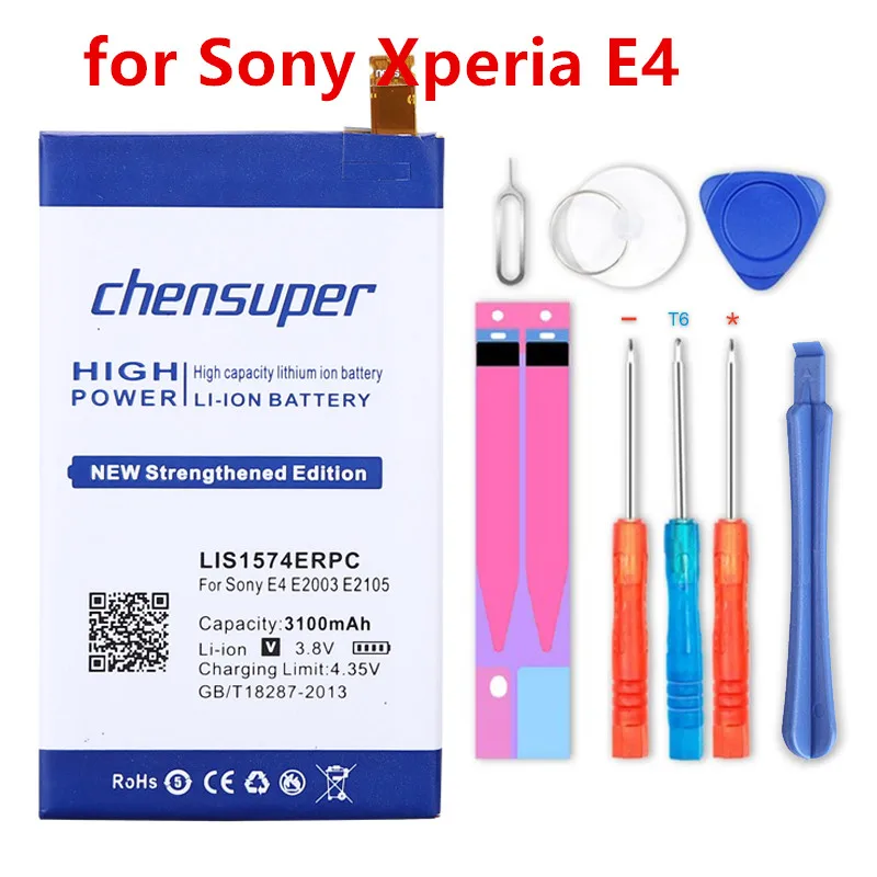 new chensuper LIS1574ERPC Battery For SONY Xperia E4 E2003 E2033 E2105 E2104 E2115 3200mAh
new chensuper LIS1574ERPC Battery For SONY Xperia E4 E2003 E2033 E2105 E2104 E2115 3200mAh