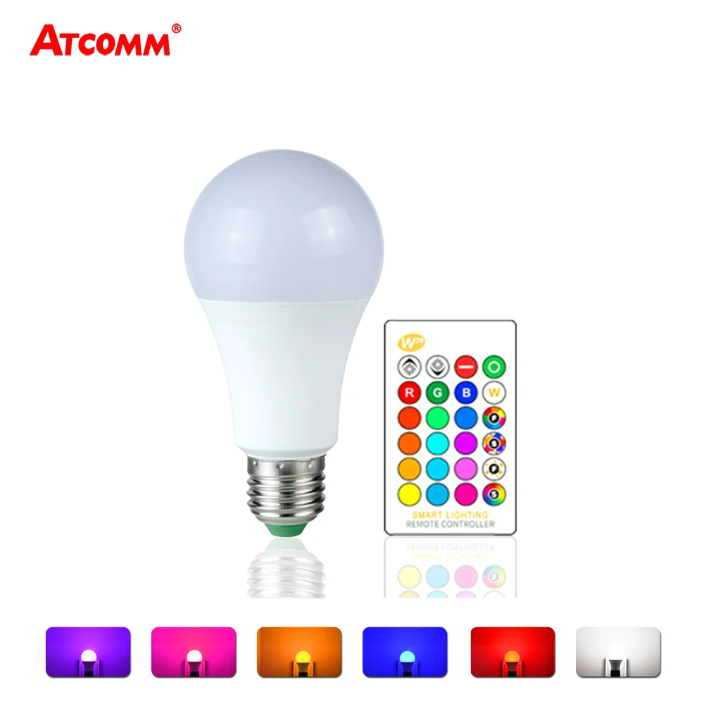 Dimmable E27 RGBW LED Bulb 10W 15W 85-265V E27 RGB LED Spotlight Light A60 Globe Bubble Ball bombillas+24 Key Remote Controller
Dimmable E27 RGBW LED Bulb 10W 15W 85-265V E27 RGB LED Spotlight Light A60 Globe Bubble Ball bombillas+24 Key Remote Controller