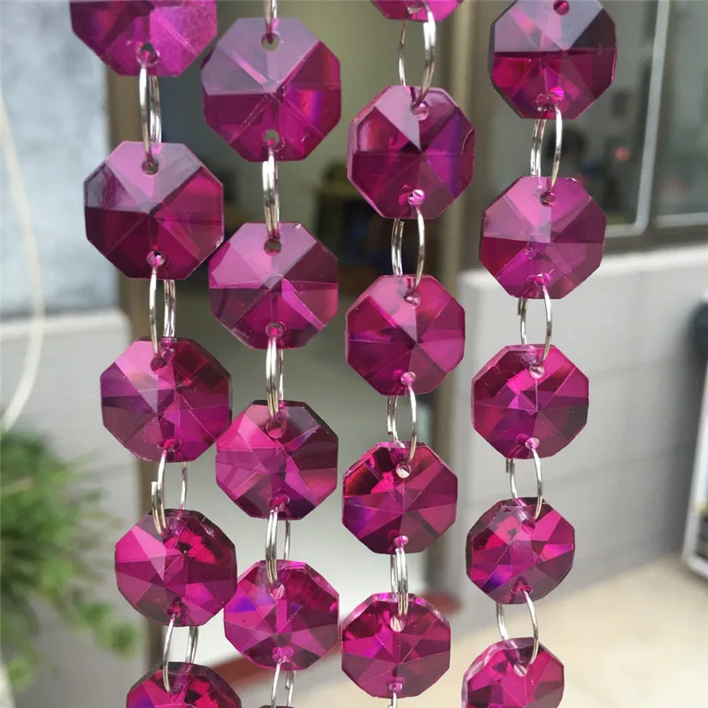Rose 14mm Octagonal Crystal Beaded Rose Crystal Garland Strands for Wedding Decoration Chandelier Chains
Rose 14mm Octagonal Crystal Beaded Rose Crystal Garland Strands for Wedding Decoration Chandelier Chains