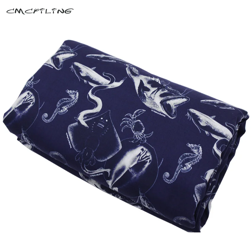 CMCYILING Printed Cotton Fabric Patchwork Fish Cloth For Sewing Handmade DIY Quilting Textile Doll Material 50x145cm
CMCYILING Printed Cotton Fabric Patchwork Fish Cloth For Sewing Handmade DIY Quilting Textile Doll Material 50x145cm