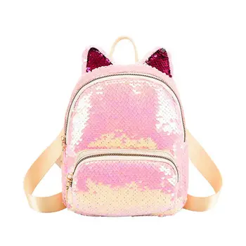 New Women Bag Lovely Girls Lady Cute Cat Sequins Backpack Glitter Bling School Travel Shoulder Bag Fashion Mini Rucksack
New Women Bag Lovely Girls Lady Cute Cat Sequins Backpack Glitter Bling School Travel Shoulder Bag Fashion Mini Rucksack