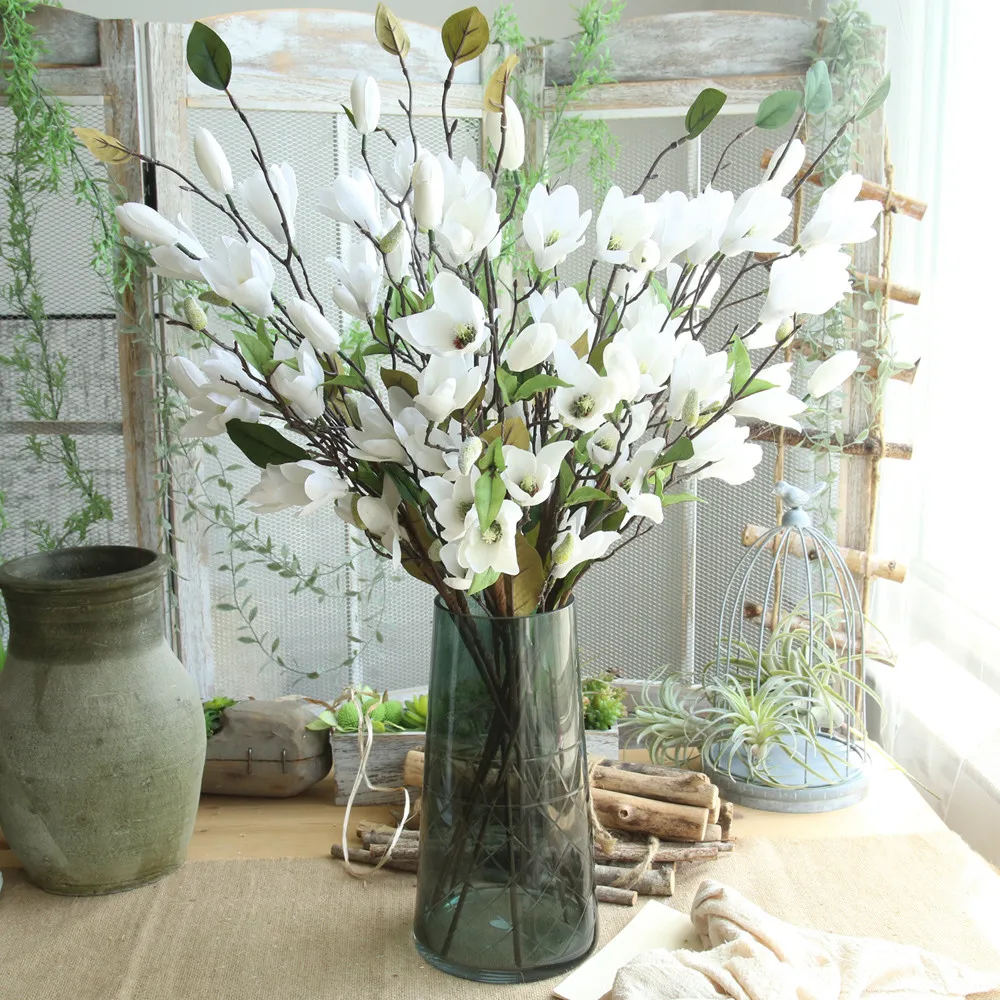 C Artificial Flowers plastic fake flowers Magnolia Home Wedding Bride Bouquet party Decor decoration fleur artificielle J11
C Artificial Flowers plastic fake flowers Magnolia Home Wedding Bride Bouquet party Decor decoration fleur artificielle J11